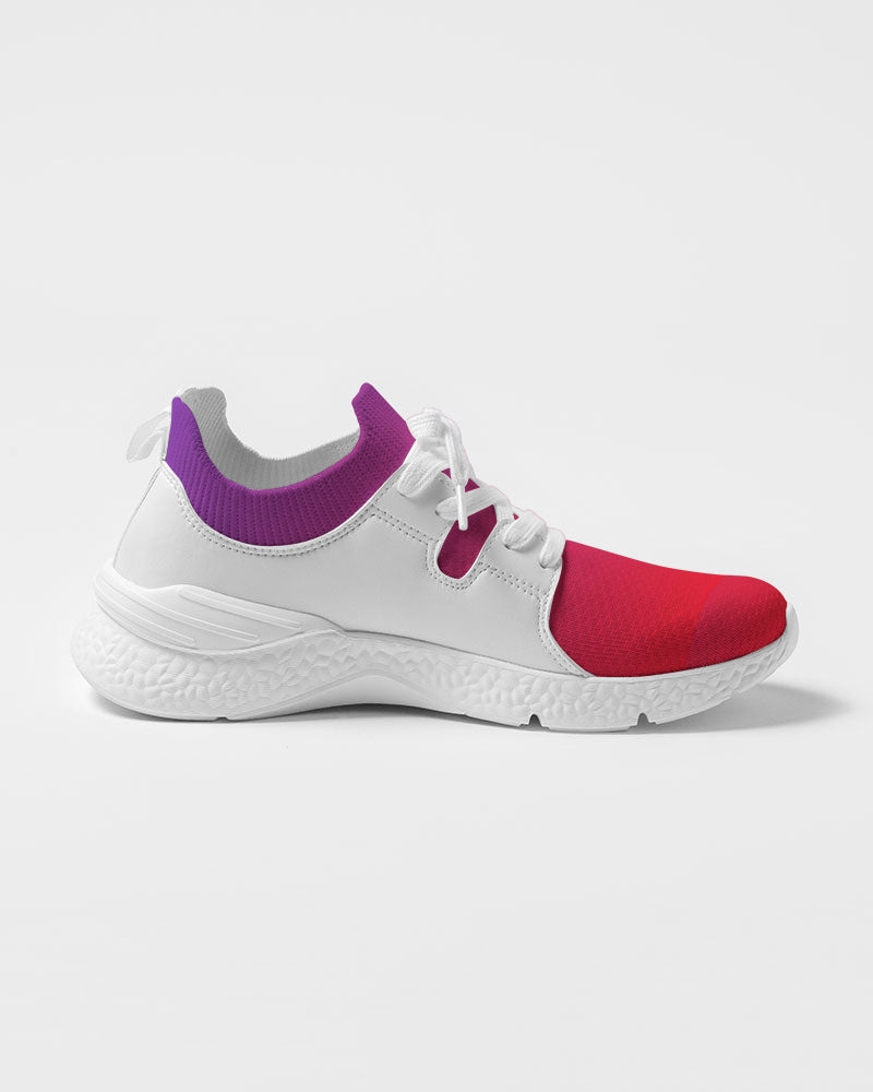 Men's Two-Tone Sneakers (Red with Purple)