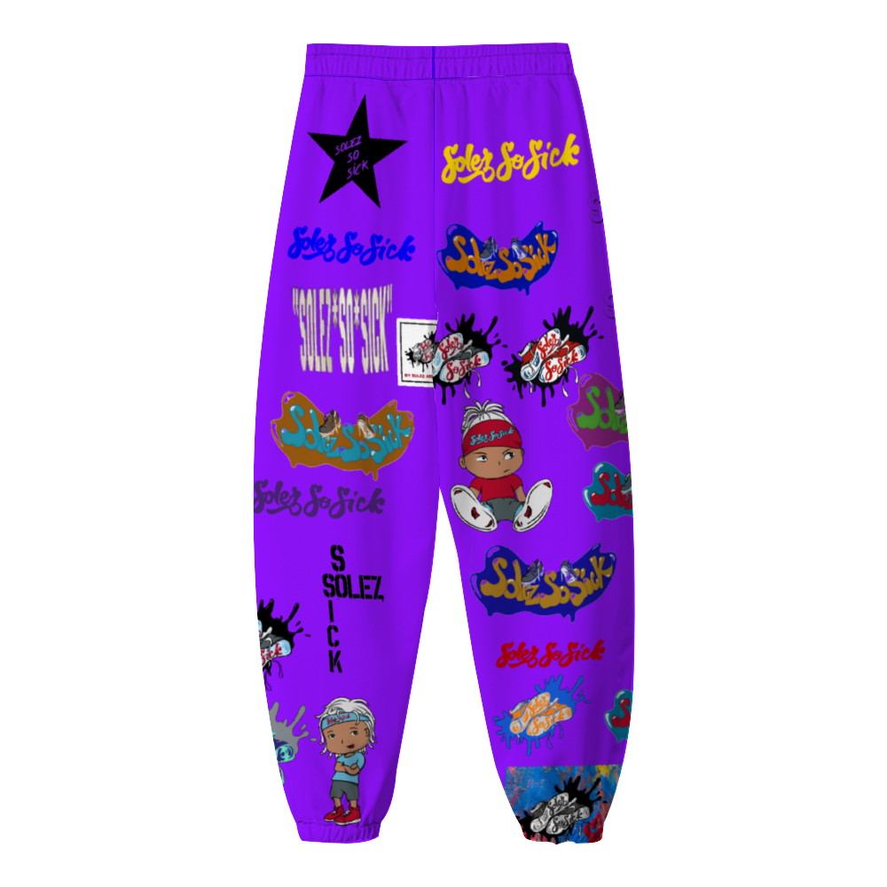 Windbreaker Pants Multi-Logo (Purple)