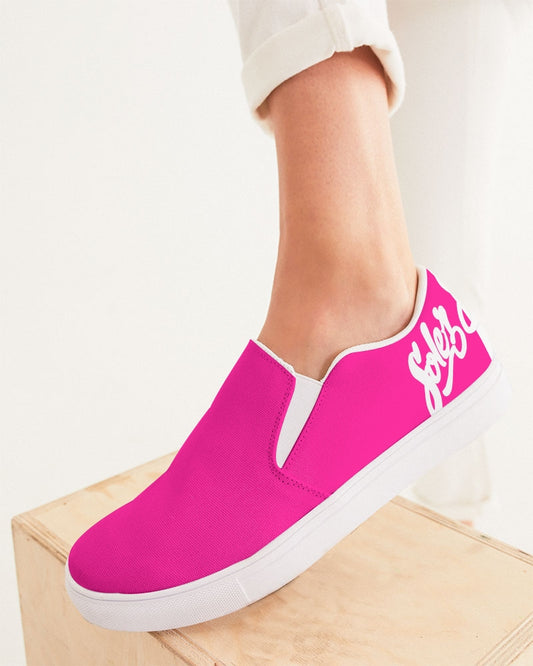 Women's Slip-On Canvas Shoe (Hot Pink)