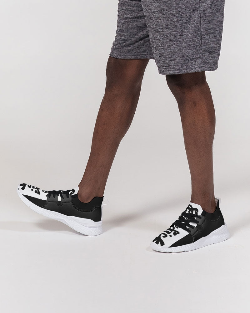 Men's Two-Tone Sneakers (Black with White)