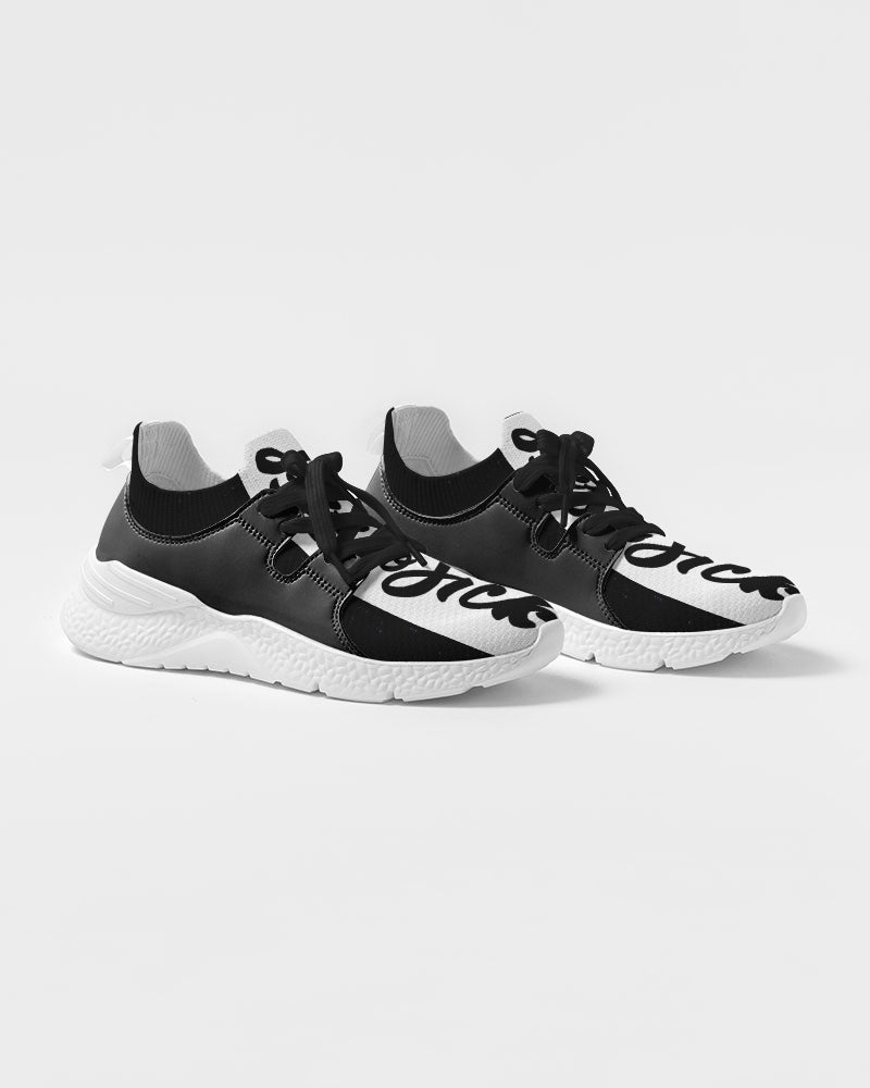 Men's Two-Tone Sneakers (Black with White)