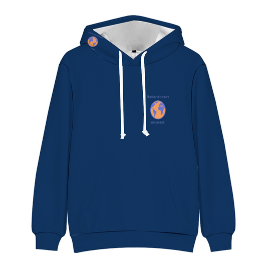 SoloezSoSick Navy Blue  Pullover Sweatshirts with Pockets