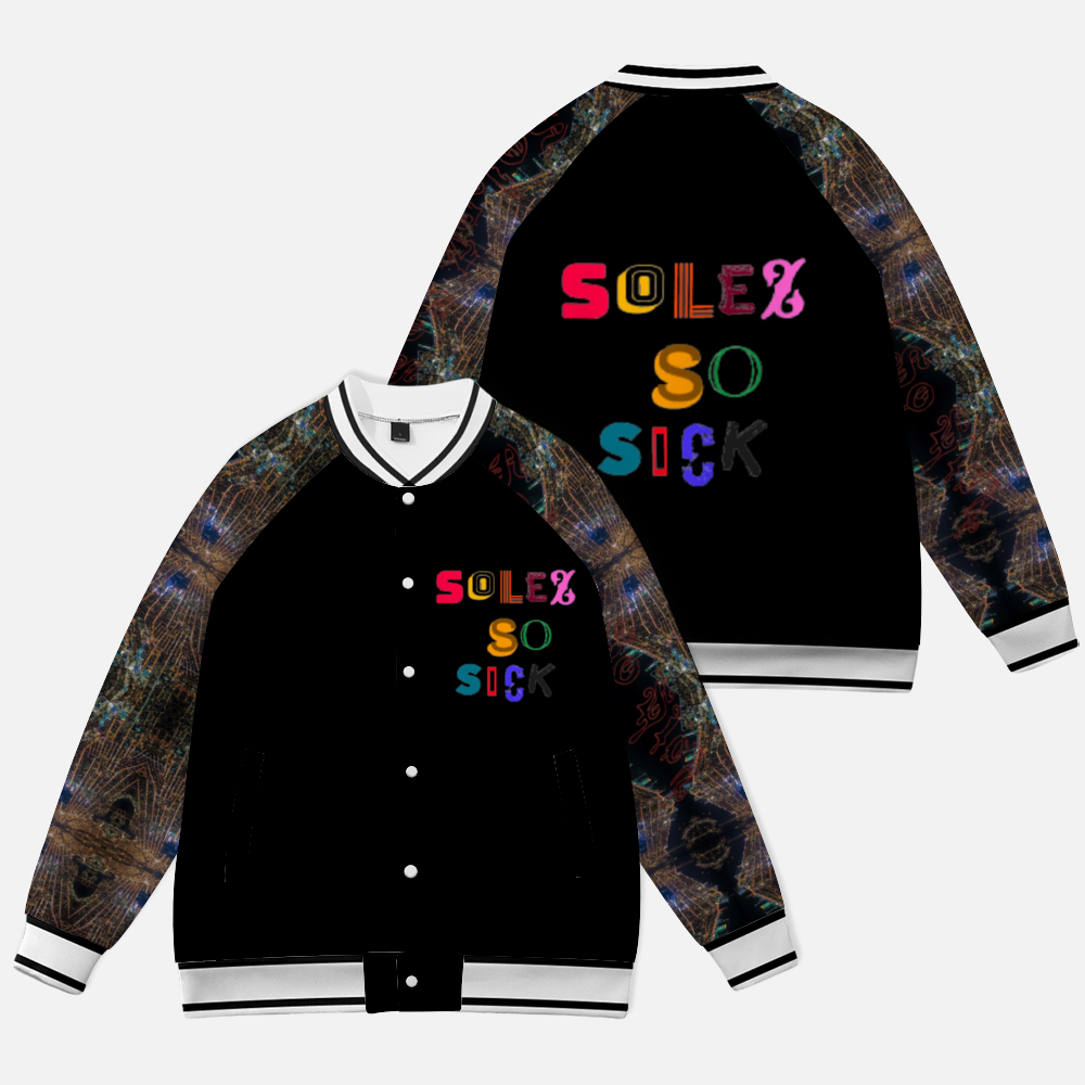 Baseball Jacket (Black with The City Design)