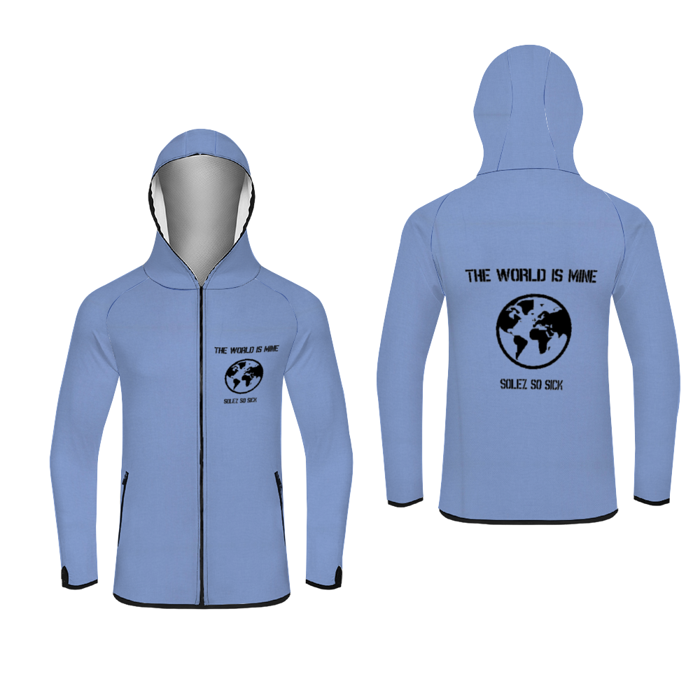 "The World Is Mine" Tech Hoodie (Light Blue)