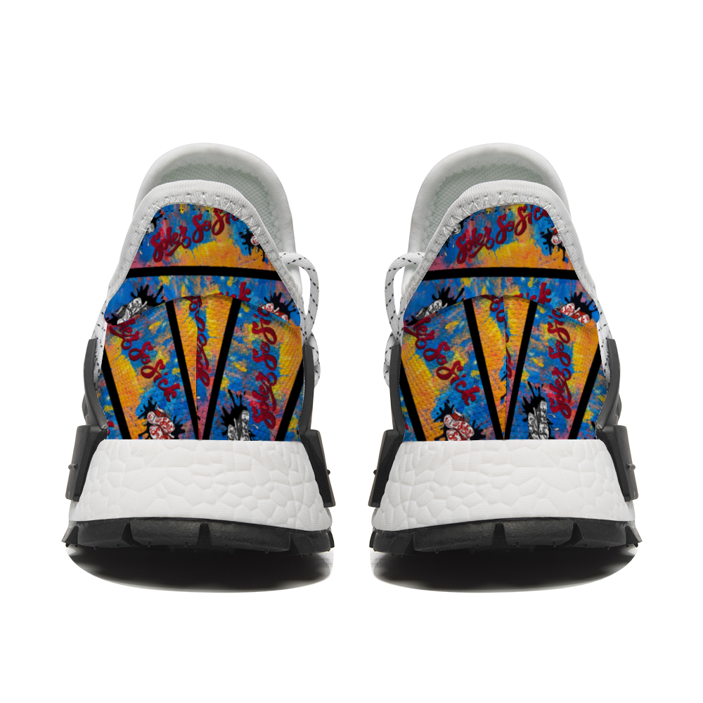 Mid Top Breathable Non-slip Sports Shoes (Multi-Color Graffiti)