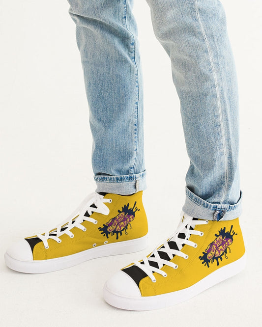 Men's High Top Canvas Shoe (Yellow and Black)