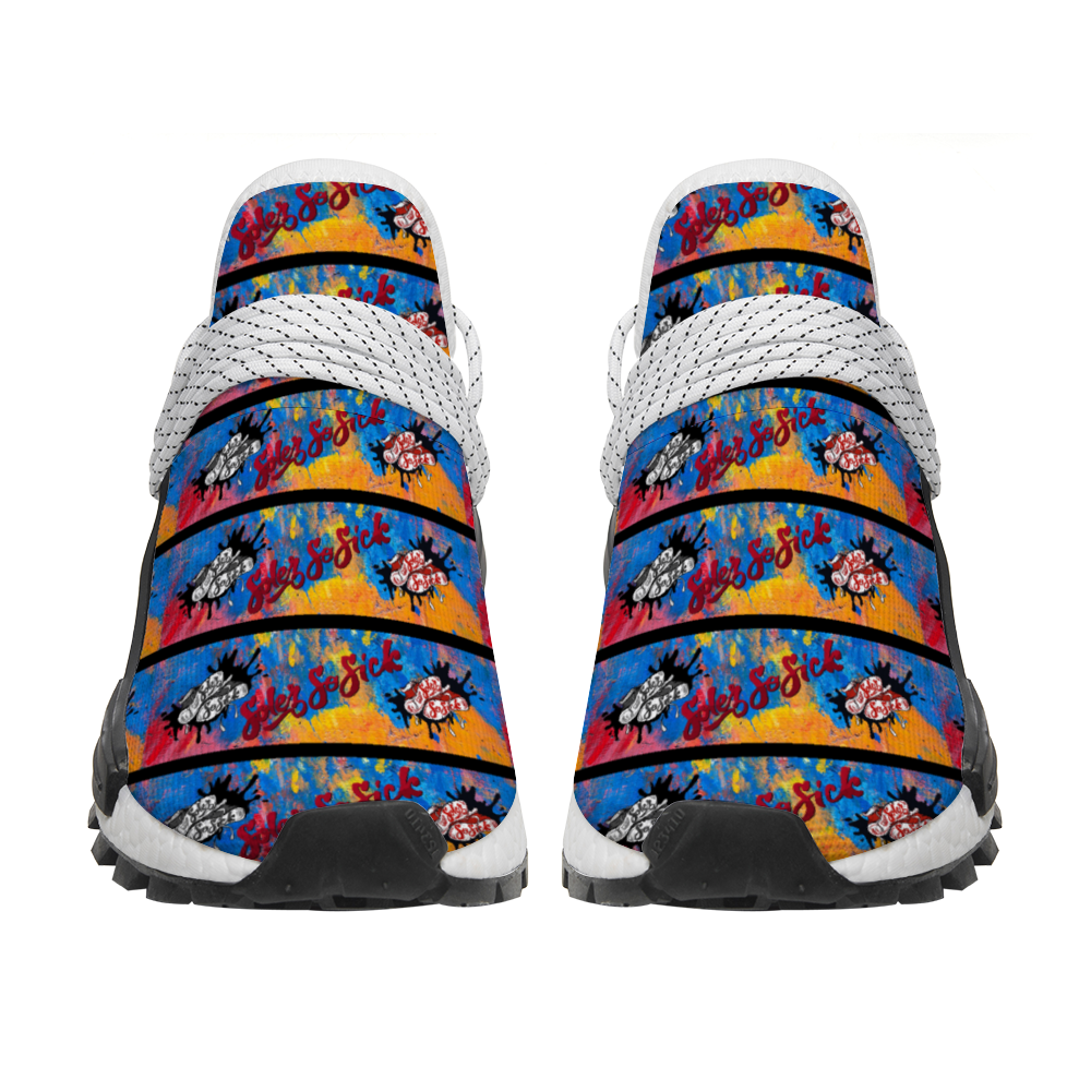 Mid Top Breathable Non-slip Sports Shoes (Multi-Color Graffiti)