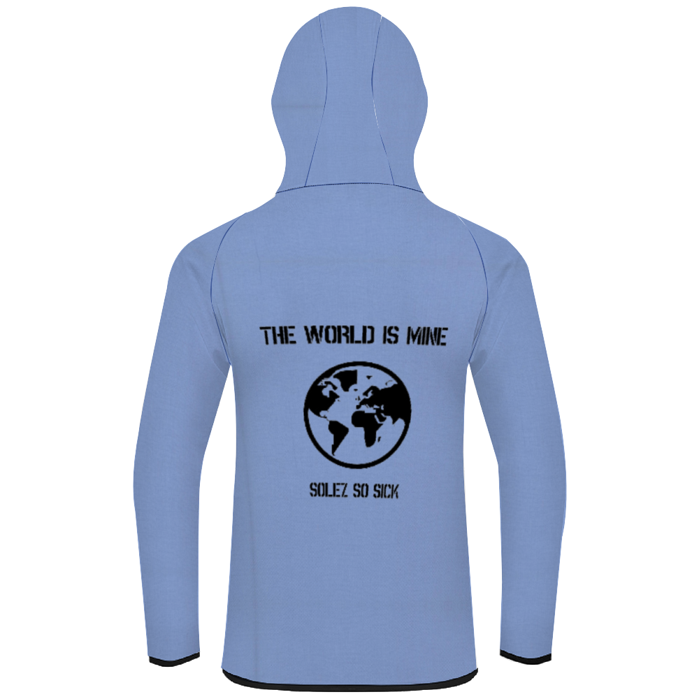 "The World Is Mine" Tech Hoodie (Light Blue)