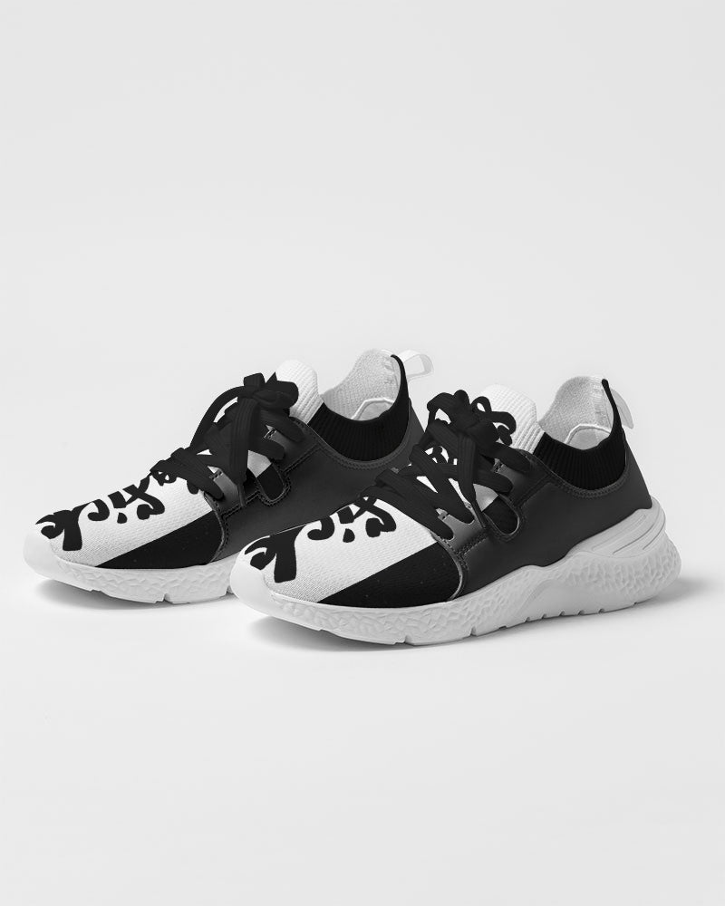 Men's Two-Tone Sneakers (Black with White)