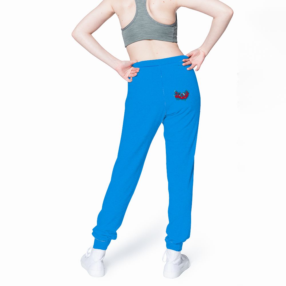 Sweatpants with Cartoon Logo (Baby Blue)