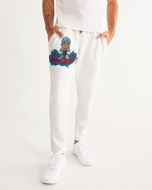 Men's Sweatpants with Cartoon Logo (White)