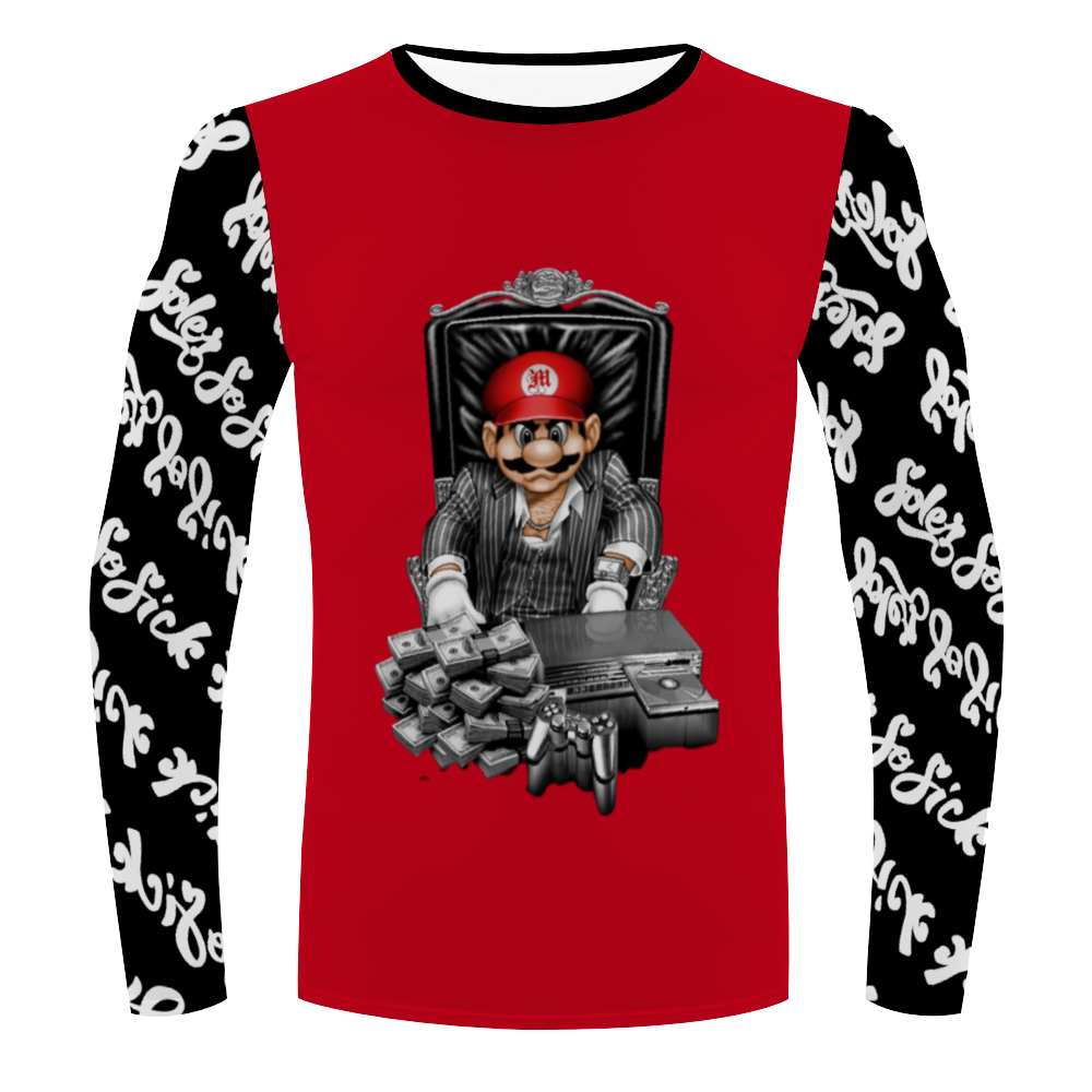 S3 x Mario Long Sleeve Tees In Red w/Black and White