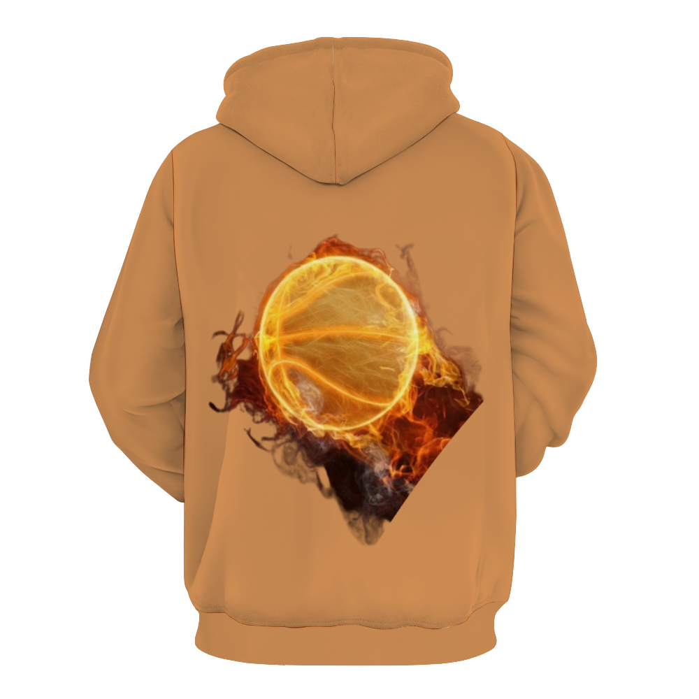 "Ballin'" Plush Hoodies with Pockets (Tan)