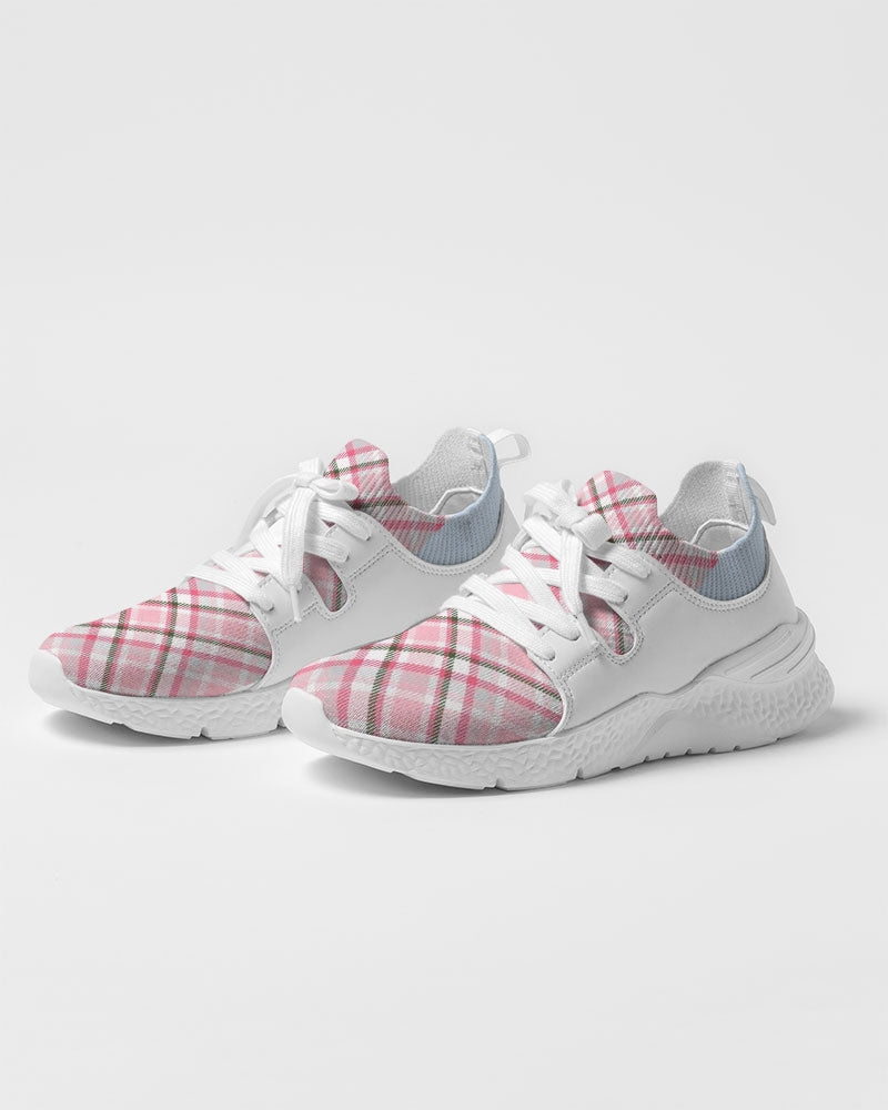 Men's Two-Tone Sneaker (Pink Plaid Design)