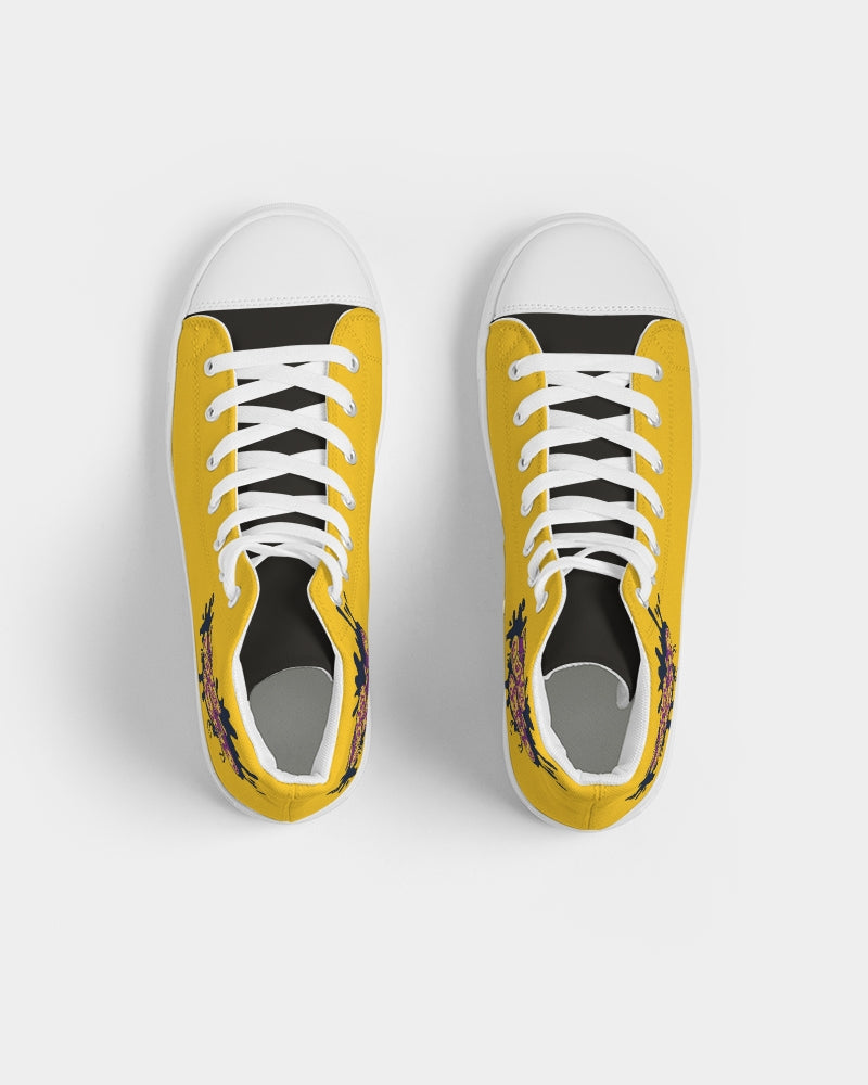 Men's High Top Canvas Shoe (Yellow and Black)