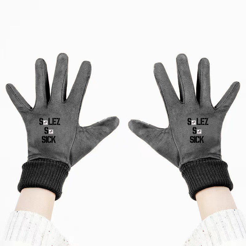 SolezSoSick Suede Fabric Gloves Touch Screen Fashion Gloves