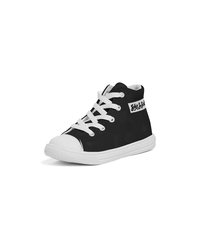 Solez in Black Kids Hightop Canvas Shoe