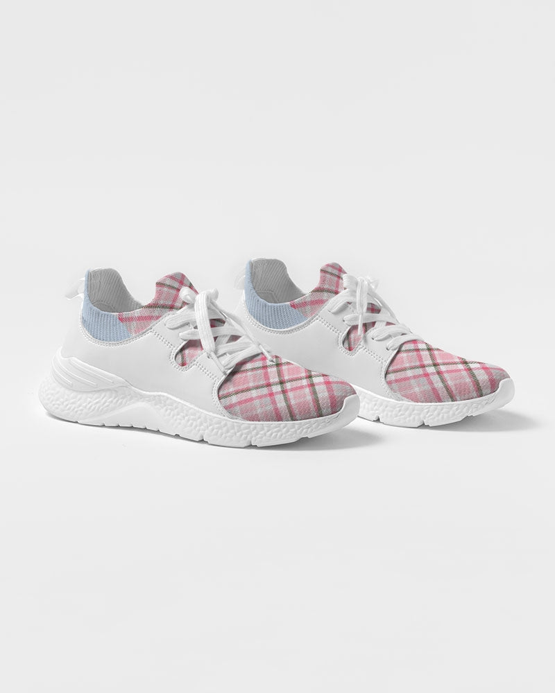 Men's Two-Tone Sneaker (Pink Plaid Design)