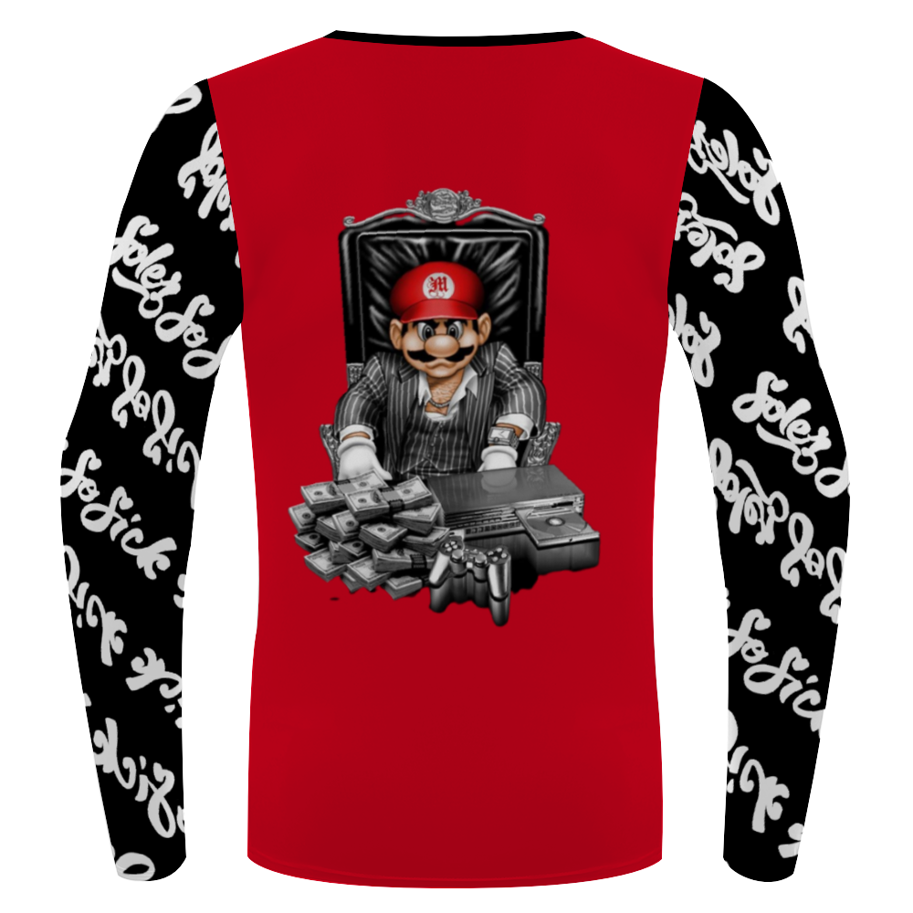 S3 x Mario Long Sleeve Tees In Red w/Black and White