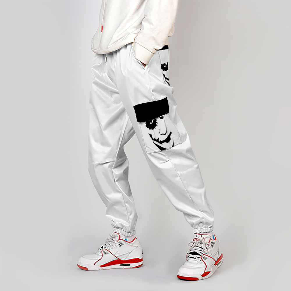 "Bugs Bunny And The Joker" Baggy Jogger Pants (White)