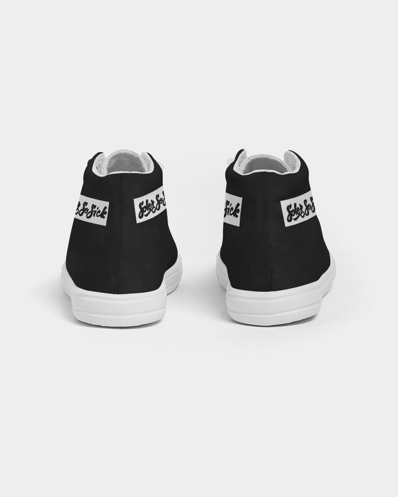 Solez in Black Kids Hightop Canvas Shoe