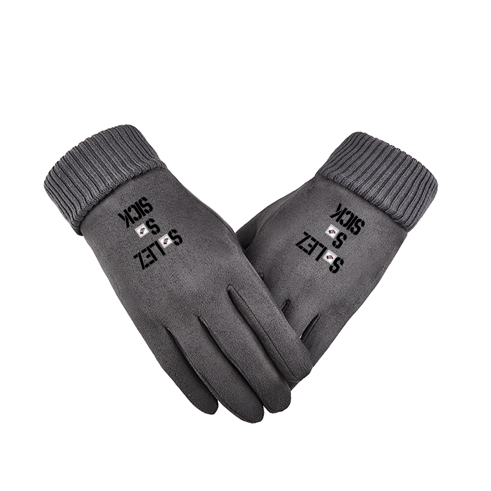 SolezSoSick Suede Fabric Gloves Touch Screen Fashion Gloves