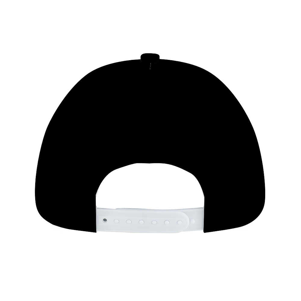 Baseball Hat with Cartoon Logo (Black, Red and White)