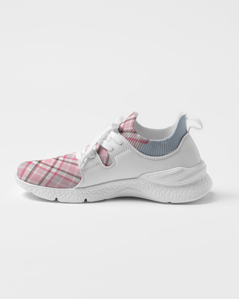 Men's Two-Tone Sneaker (Pink Plaid Design)