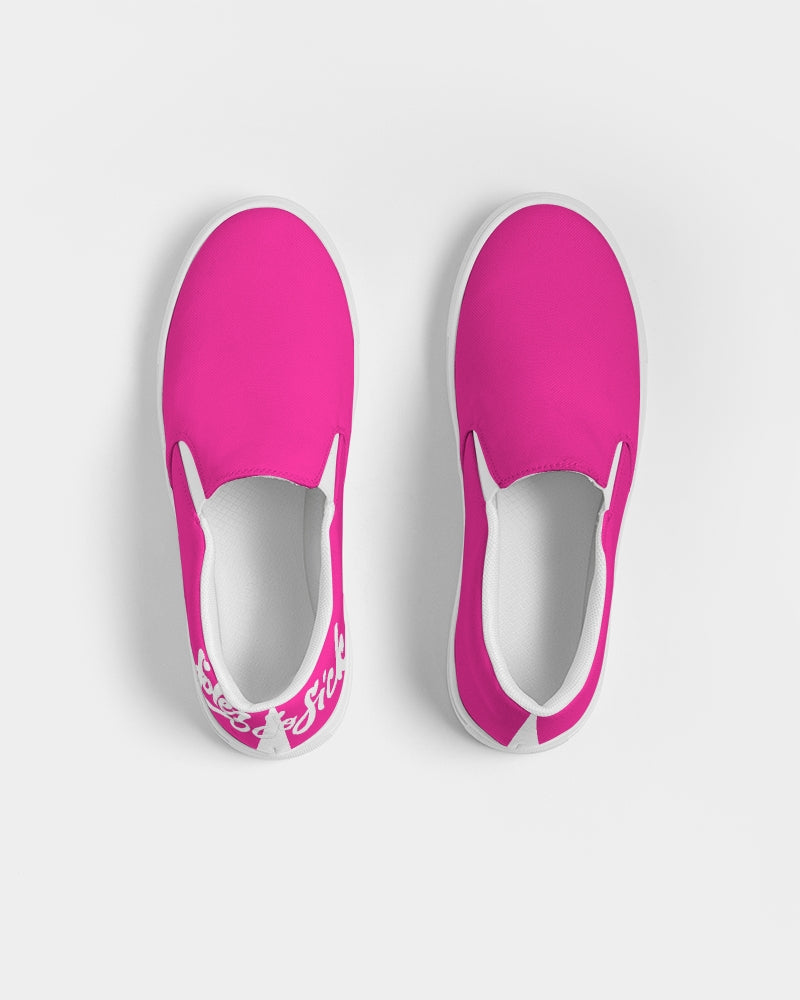 Women's Slip-On Canvas Shoe (Hot Pink)