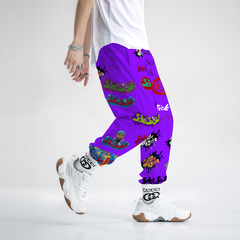 Windbreaker Pants Multi-Logo (Purple)