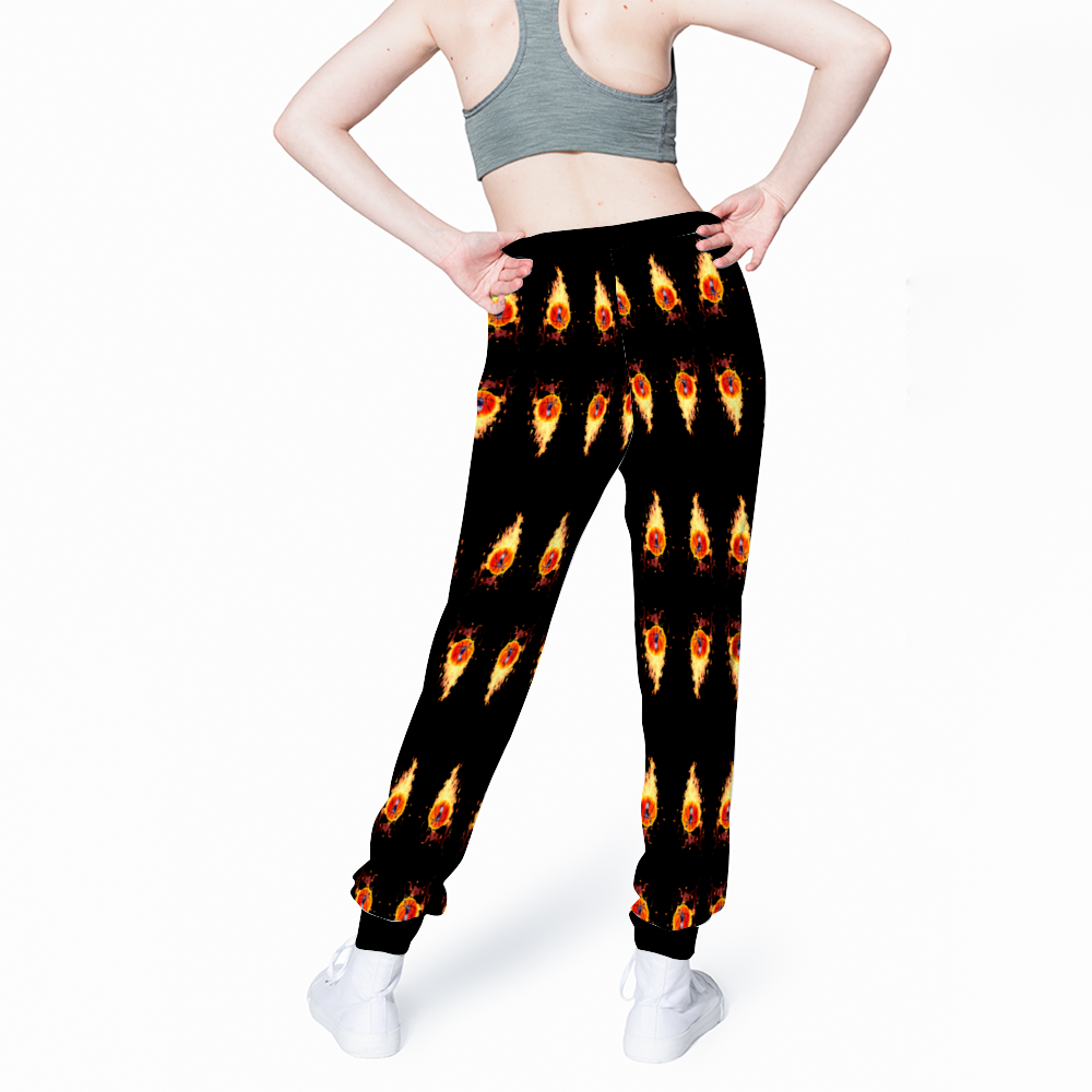 "On Fire" Sweatpants (Black)