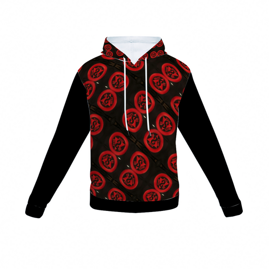 Plush Hoodie with Pockets (Black with Red Circle Logo)