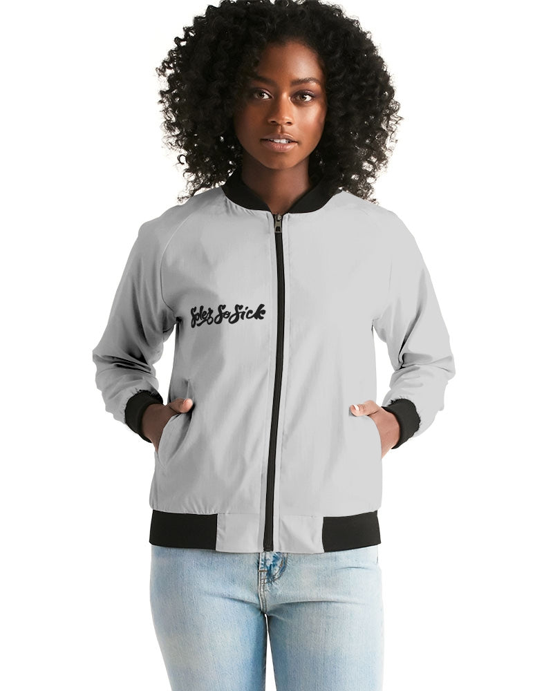 Women's Bomber Jacket (Light Gray)