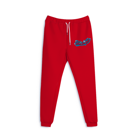 Sweatpants with Cartoon Logo (Red)