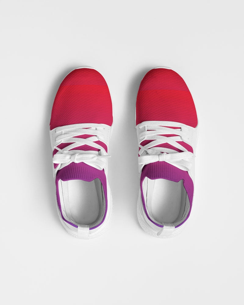 Men's Two-Tone Sneakers (Red with Purple)