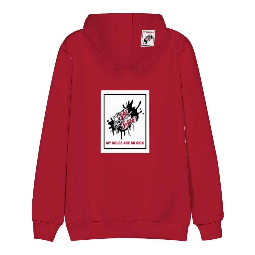 SolezSoSick Red Quoted Pullover Sweatshirts with Pockets