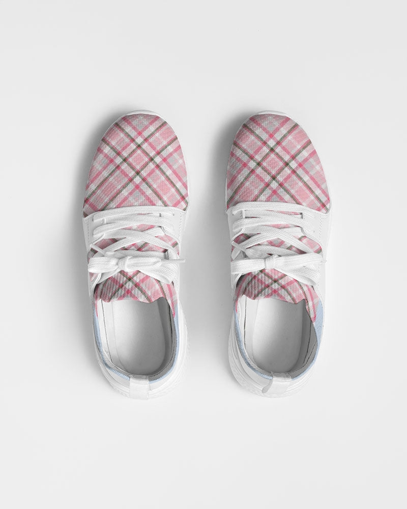 Men's Two-Tone Sneaker (Pink Plaid Design)