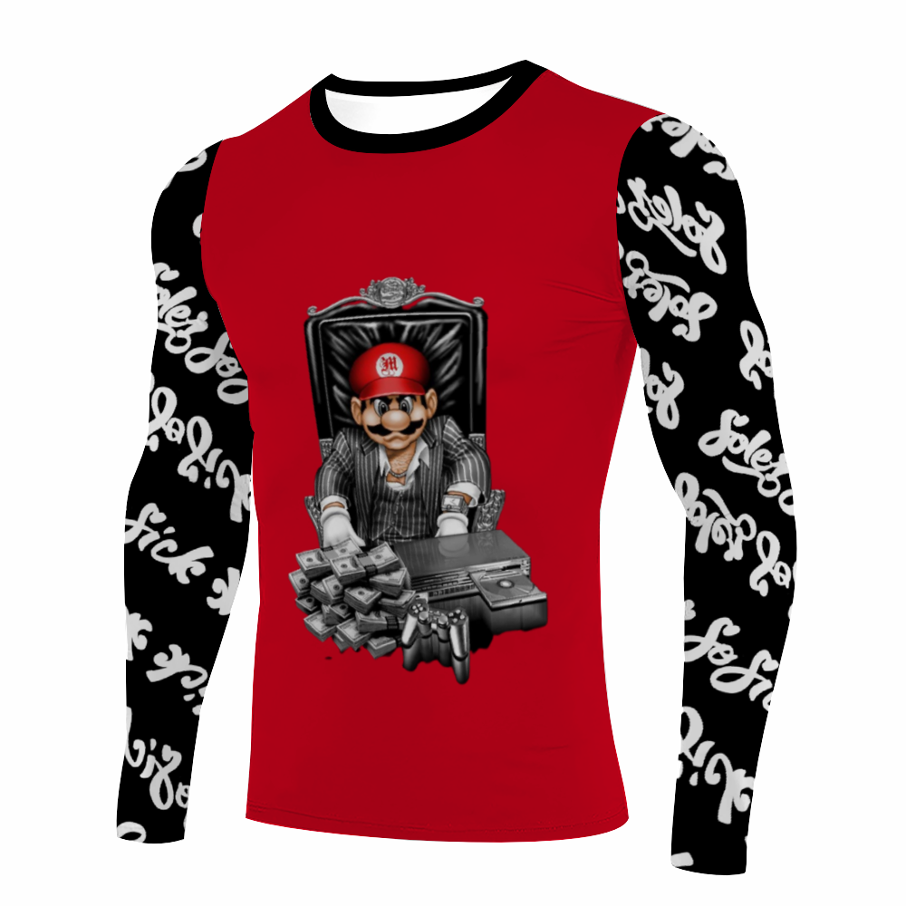 S3 x Mario Long Sleeve Tees In Red w/Black and White