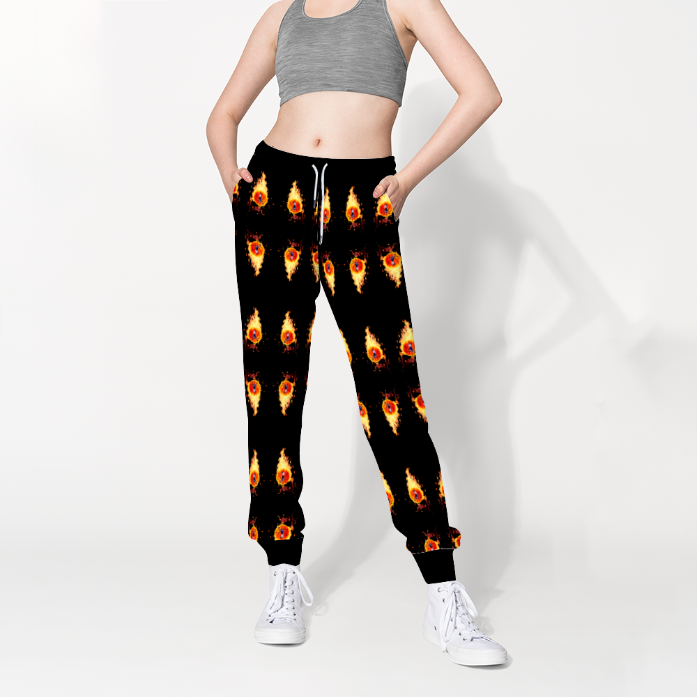 "On Fire" Sweatpants (Black)