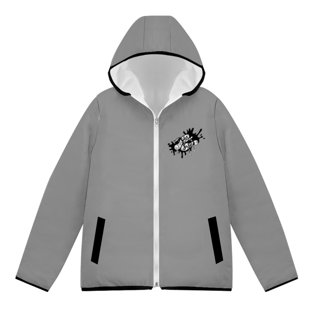 SolezSoSick Wolf Grey Windproof Full-Zip Bubble Coat