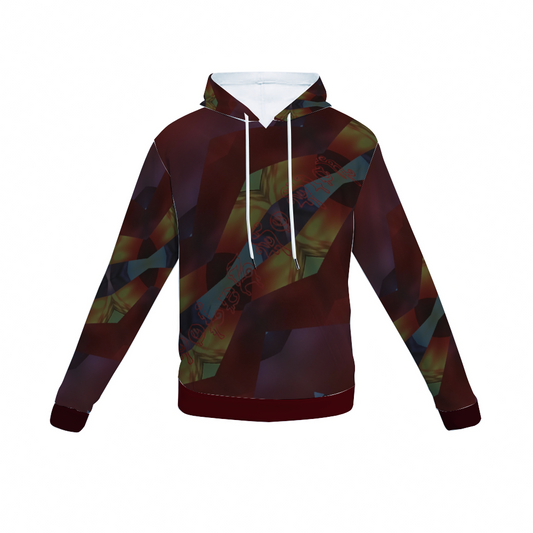 Plush Hoodies with Pockets (Burgundy Design)