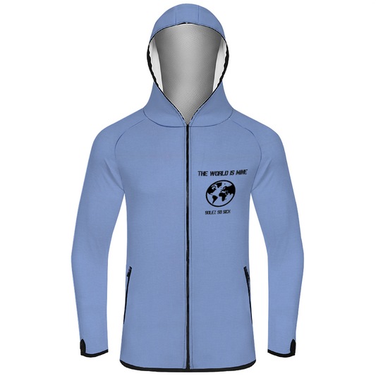 "The World Is Mine" Tech Hoodie (Light Blue)