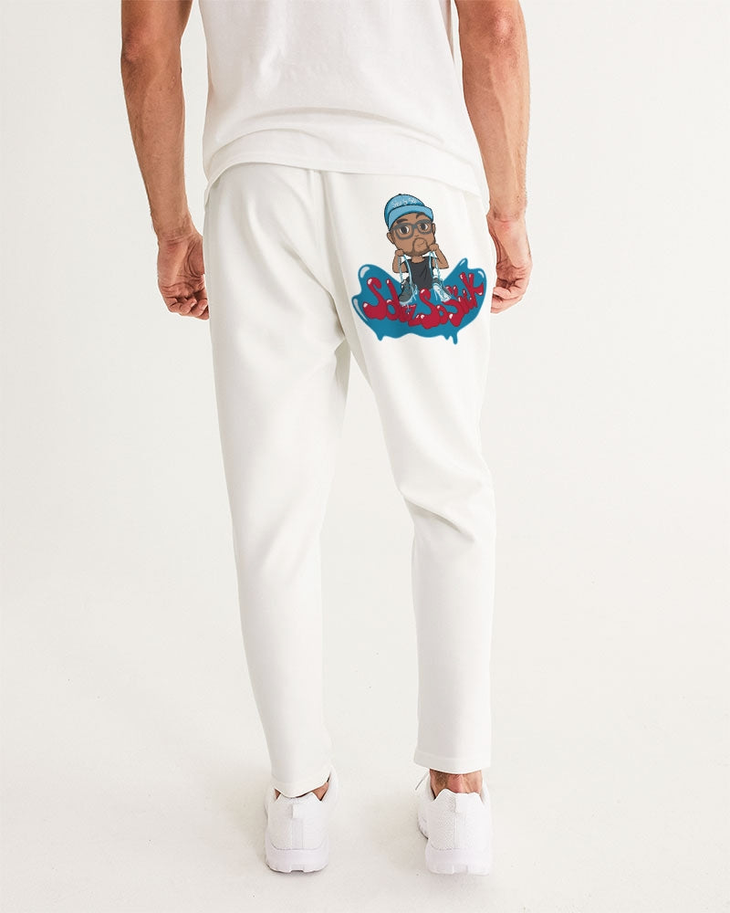 Men's Sweatpants with Cartoon Logo (White)