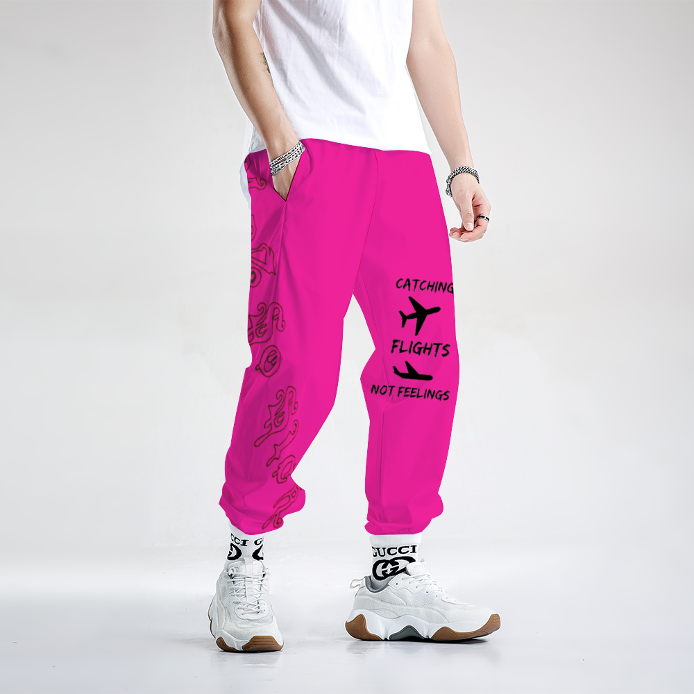 Windbreaker Pants "Heartless" (Dark Pink)