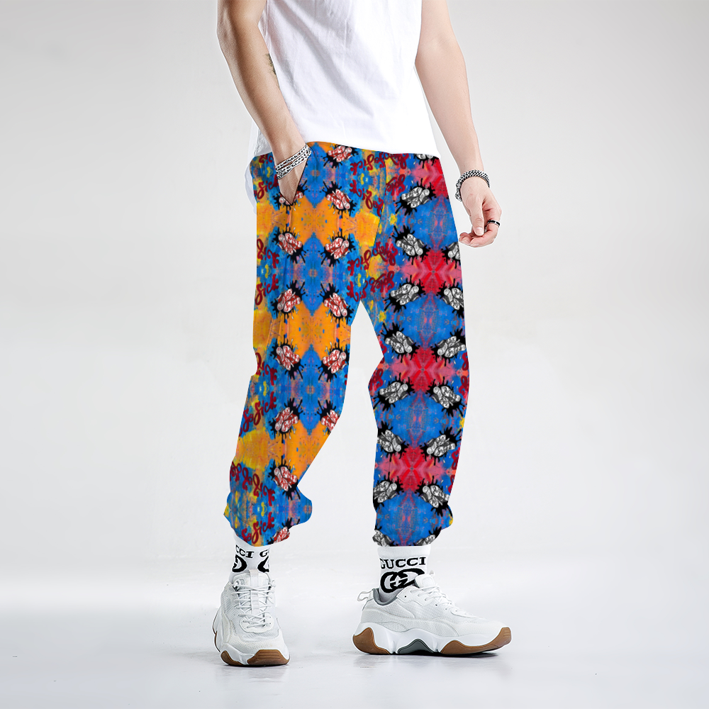 Windbreaker Pants (Multi-Color Graffiti)