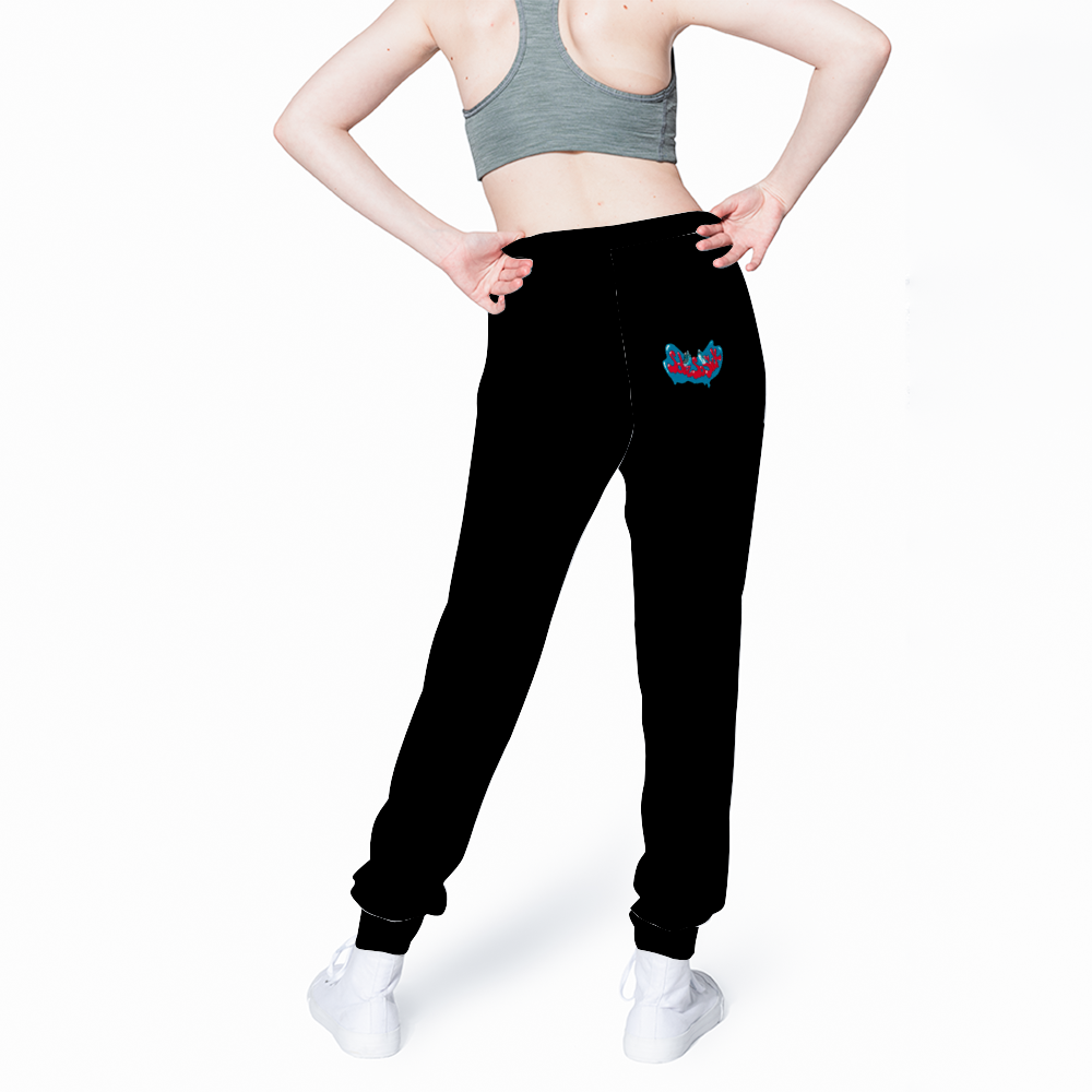 Sweatpants with Cartoon Logo (Black)