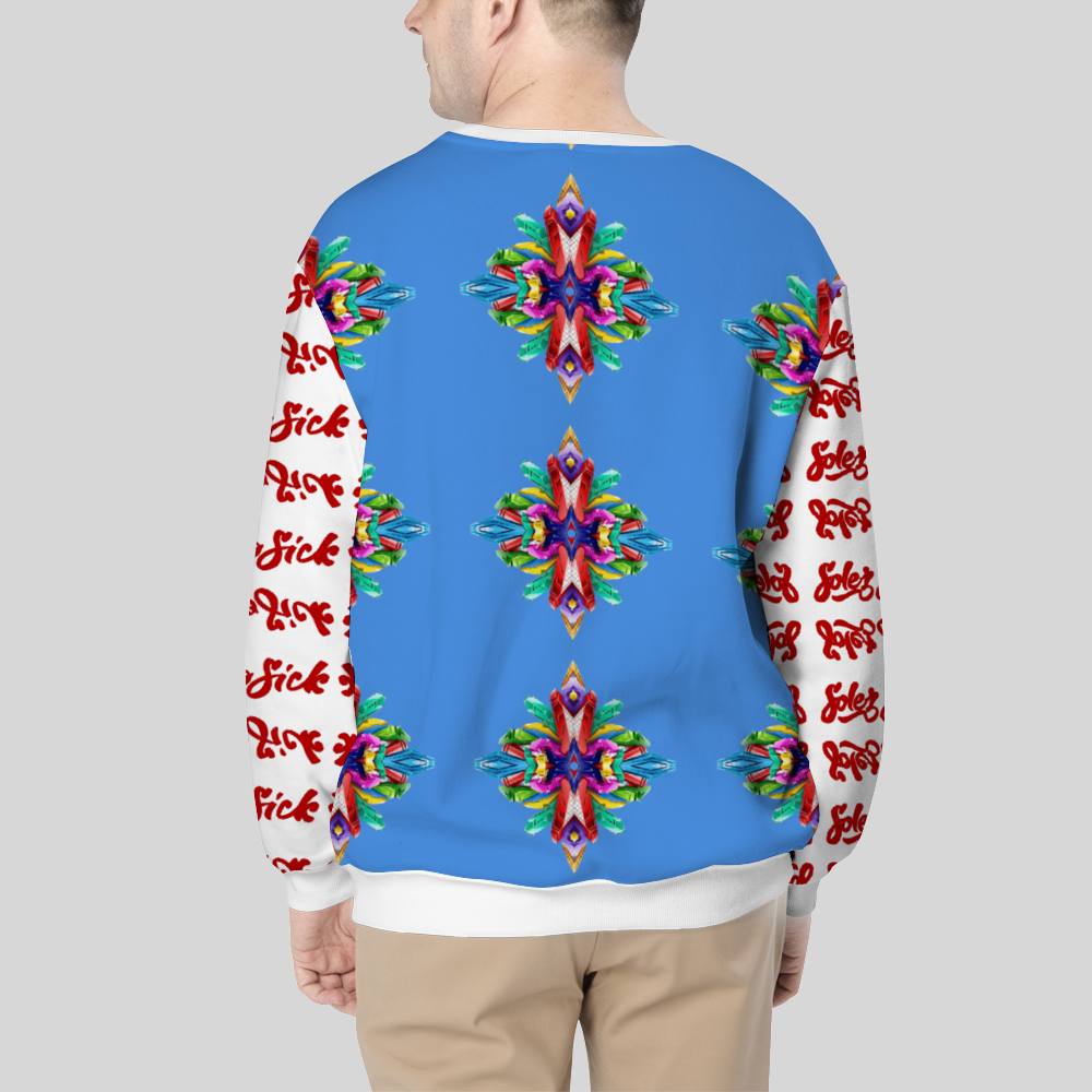 Sweatshirt (Blue with White Sleeves)