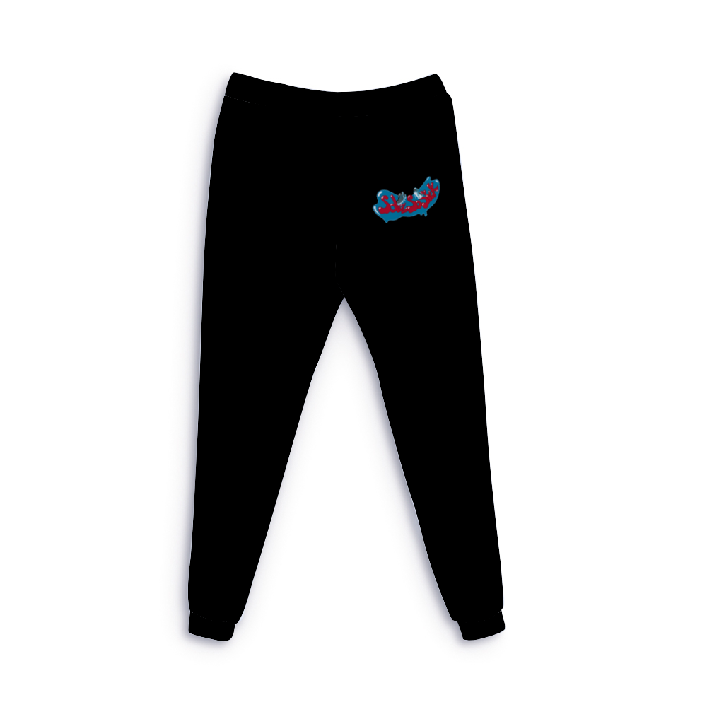 Sweatpants with Cartoon Logo (Black)