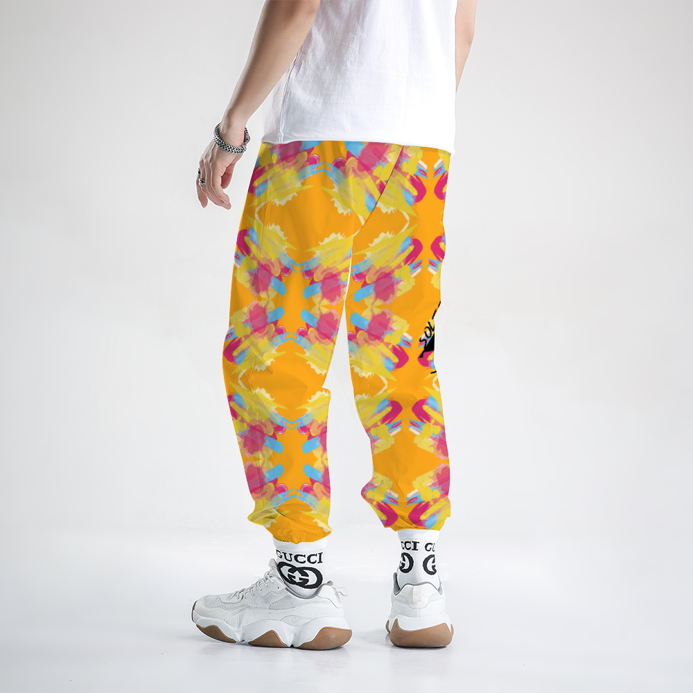 Windbreaker Pants Crazy Splatter (Gold)