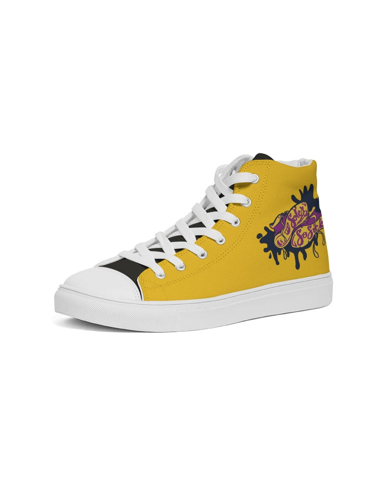 Men's High Top Canvas Shoe (Yellow and Black)